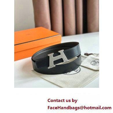 Hermes H Take Off belt buckle  &  Reversible leather strap 32 mm 02 2023
